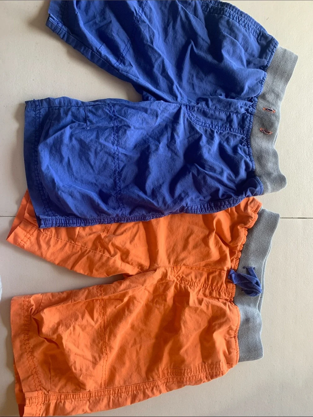 Gymboree Blue and Orange Elastic-Waist Kids Shorts Set